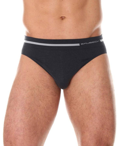 Majtki slipy męskie Brubeck merino COMFORT WOOL grafitowy