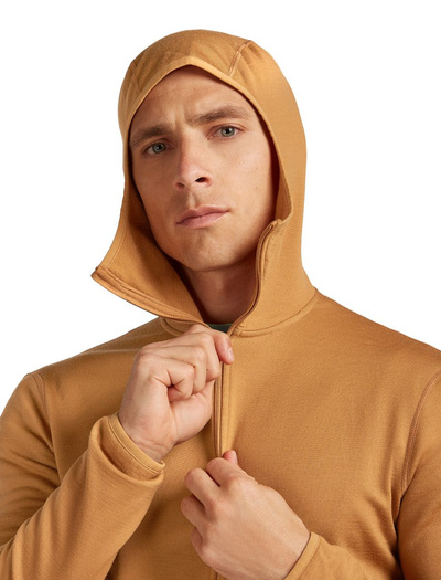 Bluza męska z kapturem merino Icebreaker 560 RealFleece Elemental LS Zip