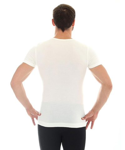 Koszulka męska z krótkim rękawem Brubeck merino COMFORT WOOL szary