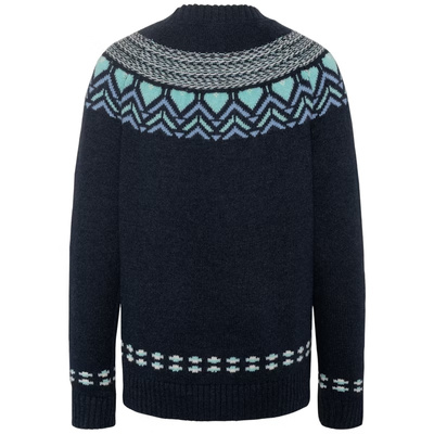 Sweter damski merino KariTraa SUNDVE KNIT - granatowy