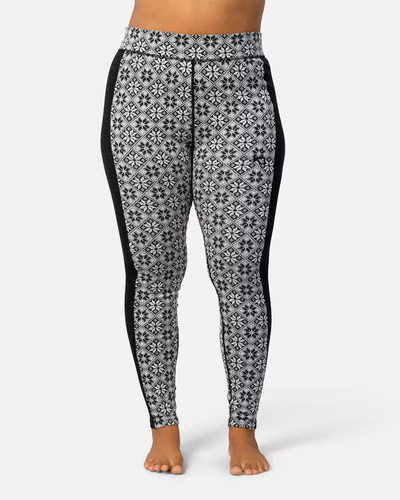 Legginsy damskie merino 240 KariTraa Rose High Waisted - czarny