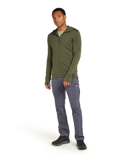 Bluza męska z kapturem merino Icebreaker 260 Quantum LS Zip