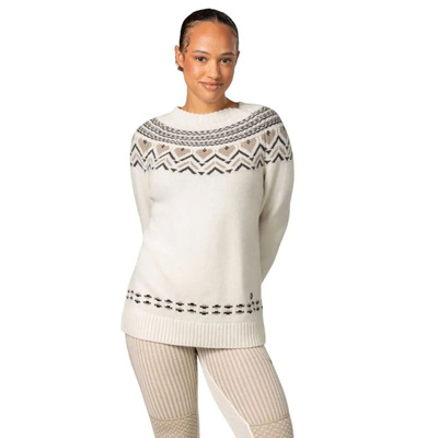 Sweter damski merino KariTraa SUNDVE KNIT - biały