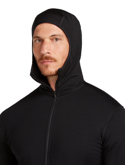Bluza męska z kapturem merino Icebreaker 560 RealFleece Elemental LS Zip
