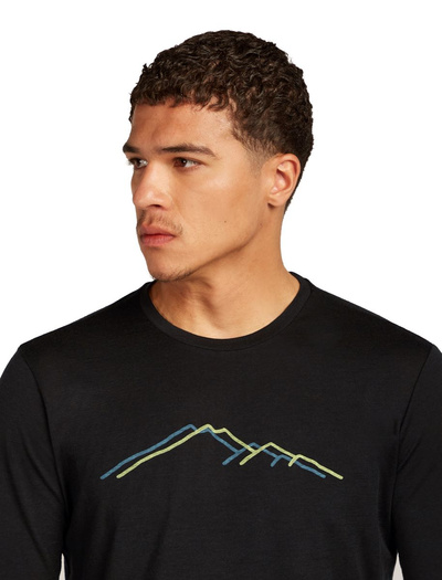 Koszulka męska z długim rękawem merino Icebreaker 150 Tech Lite LS Tee Rainer Ridge