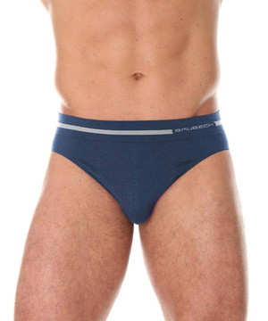 Majtki slipy męskie Brubeck merino COMFORT WOOL granatowy