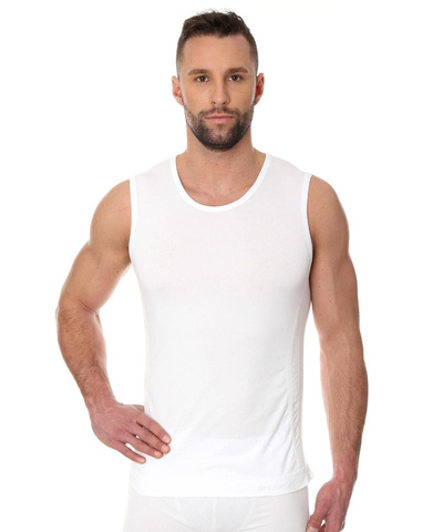Koszulka męska bez rękawów Brubeck Comfort Cotton biały