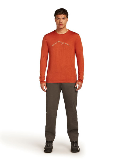 Koszulka męska z długim rękawem merino Icebreaker 150 Tech Lite LS Tee Rainer Ridge