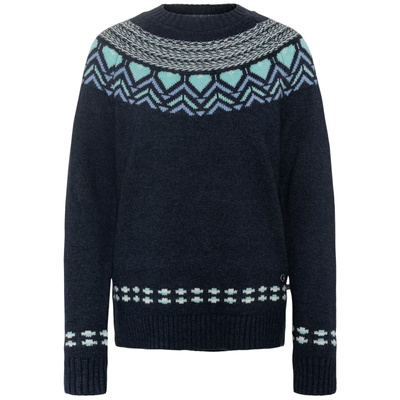 Sweter damski merino KariTraa SUNDVE KNIT - granatowy
