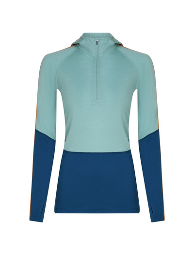 Koszulka damska z długim rękawem merino Icebreaker Merino 200 Oasis+ LS Half Zip Hoodie