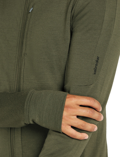 Bluza męska z kapturem merino Icebreaker 260 Quantum LS Zip