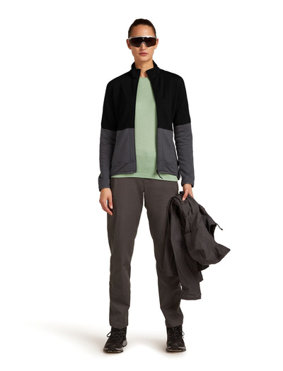 Damska bluza Icebreaker 400 RealFleece Descender LS ZIP