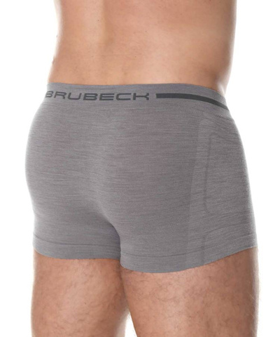 Majtki męskie bokserki Brubeck merino COMFORT WOOL szary