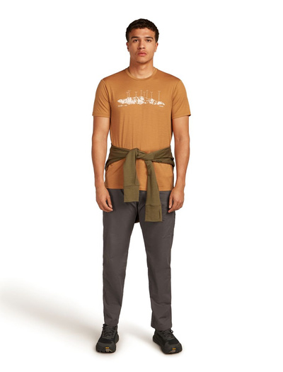 Koszulka męska z krótkim rękawem merino Icebreaker 150 Tech Lite SS Tee The Peaks