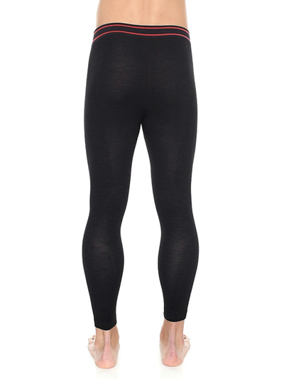 Legginsy męskie merino Brubeck ACTIVE WOOL czarny