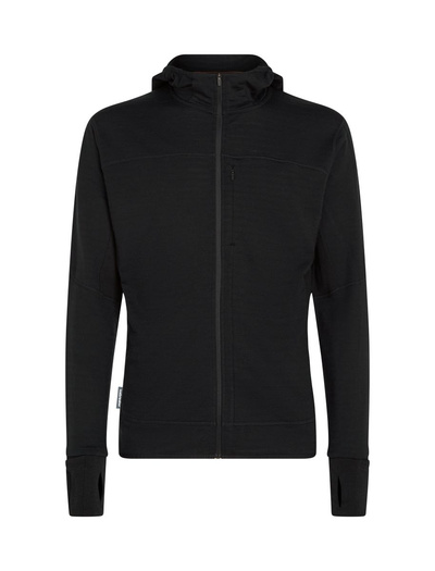 Bluza męska z kapturem merino Icebreaker 300 RealFleece Descender LS Zip