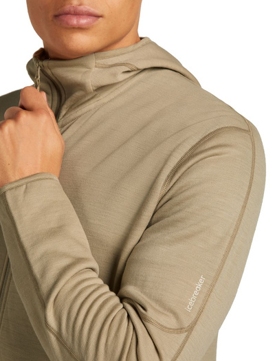 Bluza męska z kapturem merino Icebreaker 360 RealFleece Elemental LS Zip