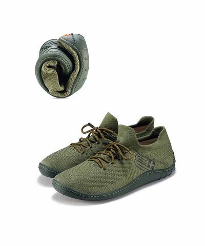 Buty minimalistyczne damskie Brubeck Barefoot MERINO - khaki
