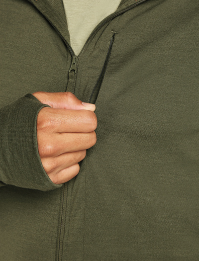 Bluza męska z kapturem merino Icebreaker 260 Quantum LS Zip