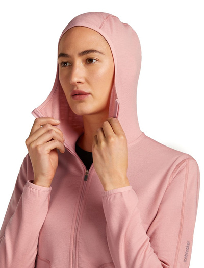 Damska bluza merino Icebreaker 560 Realfleece Elemental II LS Zip Hoodie