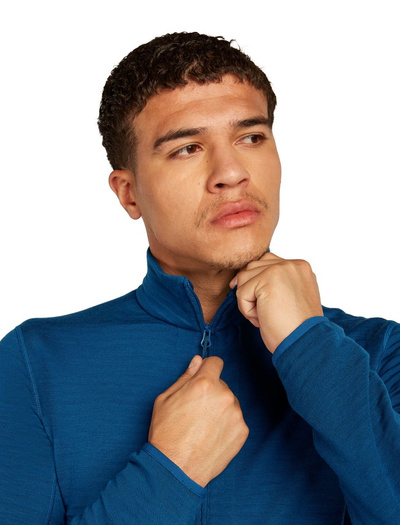 Bluza męska merino Icebreaker 400 RealFleece Descender LS Zip