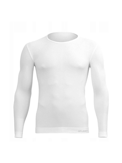 Koszulka męska z długim rękawem Brubeck COMFORT COTTON biały