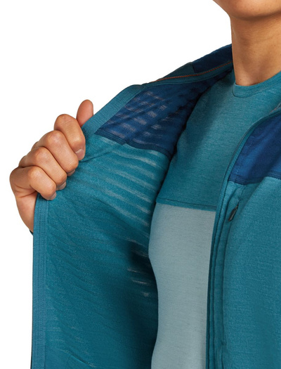 Bluza męska z kapturem merino Icebreaker 300 RealFleece Descender LS Zip