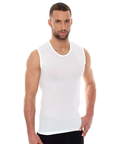 Koszulka męska bez rękawów Brubeck Base Layer biały