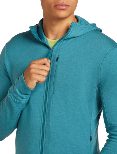 Bluza męska z kapturem merino Icebreaker 260 Quantum LS Zip