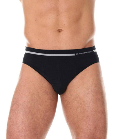 Majtki slipy męskie Brubeck merino COMFORT WOOL czarny