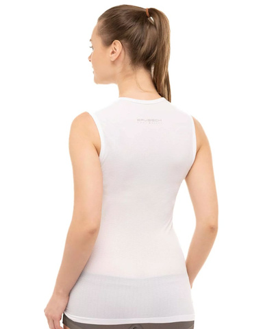 Koszulka damska bez rękawów Brubeck Base Layer biała