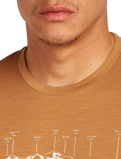 Koszulka męska z krótkim rękawem merino Icebreaker 150 Tech Lite SS Tee The Peaks