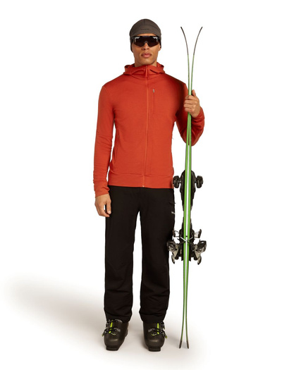 Bluza męska z kapturem merino Icebreaker 260 Quantum LS Zip