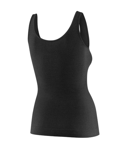 Koszulka damska na ramiączkach Brubeck COMFORT MERINO czarny