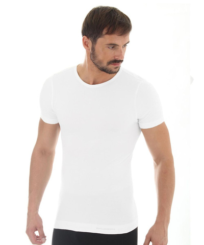 Koszulka męska z krótkim rękawem Brubeck merino COMFORT WOOL szary