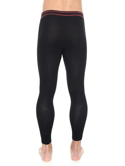Legginsy męskie merino Brubeck ACTIVE WOOL czarny