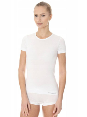 Koszulka damska z krótkim rękawem Brubeck COMFORT COTTON biały