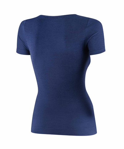 Koszulka damska z krótkim rękawem COMFORT MERINO granatowy