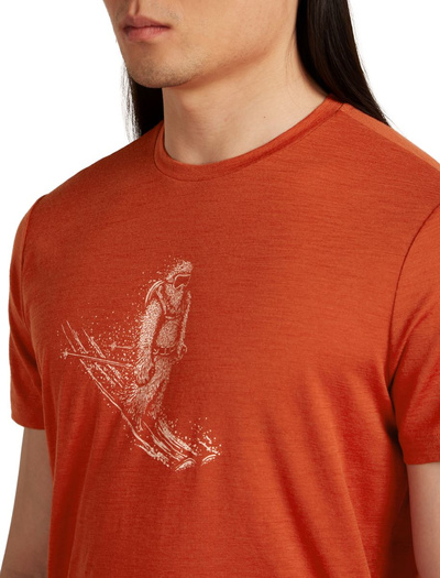 Koszulka męska z krótkim rękawem merino Icebreaker 150 Tech Lite SS Tee Skiing Yeti