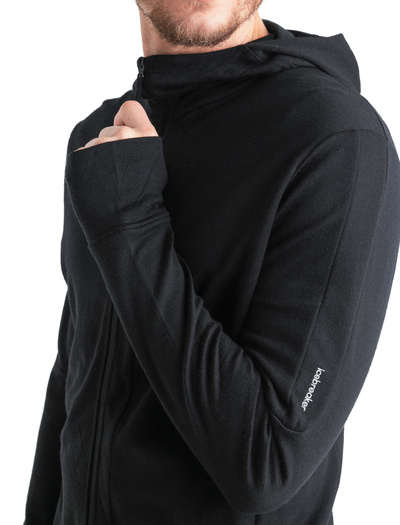 Bluza męska z kapturem merino Icebreaker 260 Quantum LS Zip