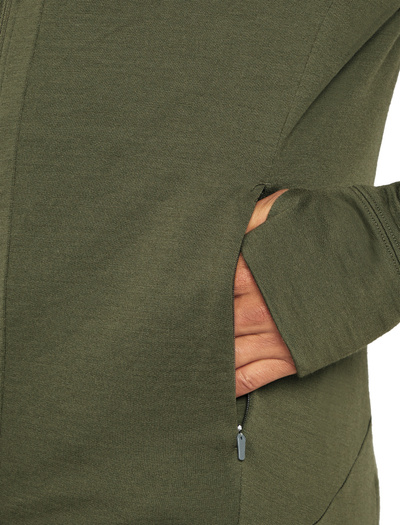 Bluza męska z kapturem merino Icebreaker 260 Quantum LS Zip