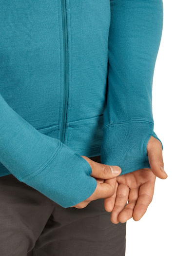 Bluza męska z kapturem merino Icebreaker 260 Quantum LS Zip