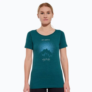 Koszulka damska merino Brubeck OUTDOOR WOOL PRO zielony