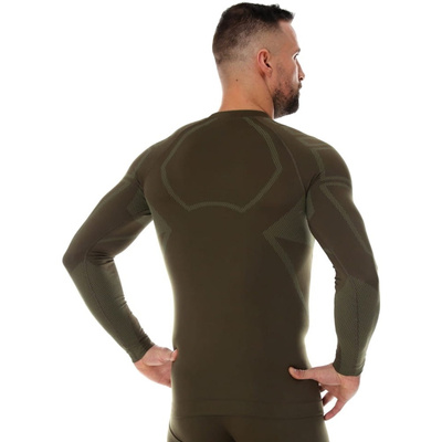 Koszulka męska z długim rękawem Brubeck RANGER PROTECT khaki