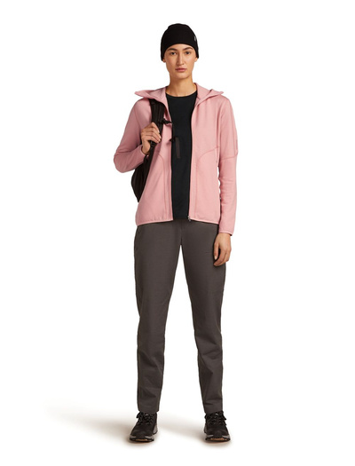 Damska bluza merino Icebreaker 560 Realfleece Elemental II LS Zip Hoodie