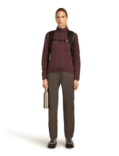 Damska bluza Icebreaker 400 RealFleece Descender LS ZIP