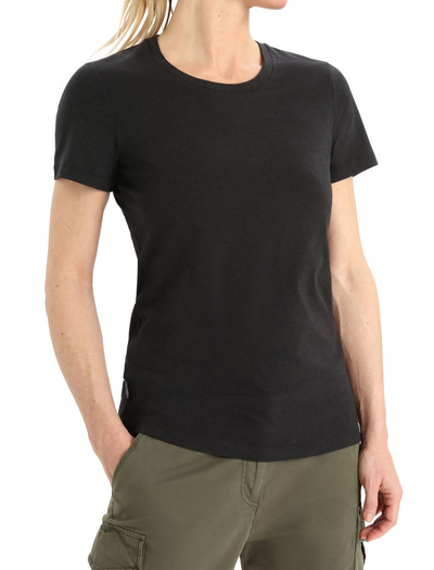 Koszulka damska z krótkim rękawem Icebreaker Central Classic SS Tee granatowy