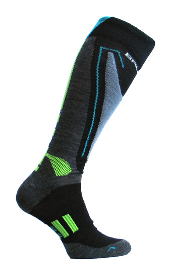 Skarpety junior merino Brubeck Snow Force Light szary/zielony