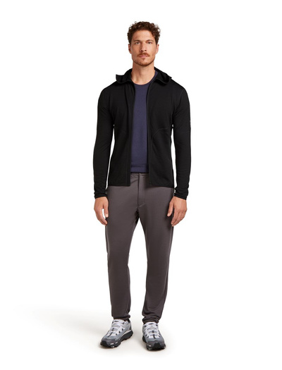 Bluza męska z kapturem merino Icebreaker 560 RealFleece Elemental LS Zip