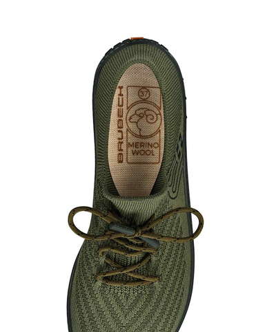 Buty minimalistyczne damskie Brubeck Barefoot MERINO - khaki